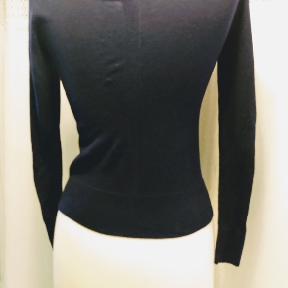 Ann Taylor Petite XS Cardigan Button Front Woman Cotton dark Macadamia  argyle - Picture 4 of 5